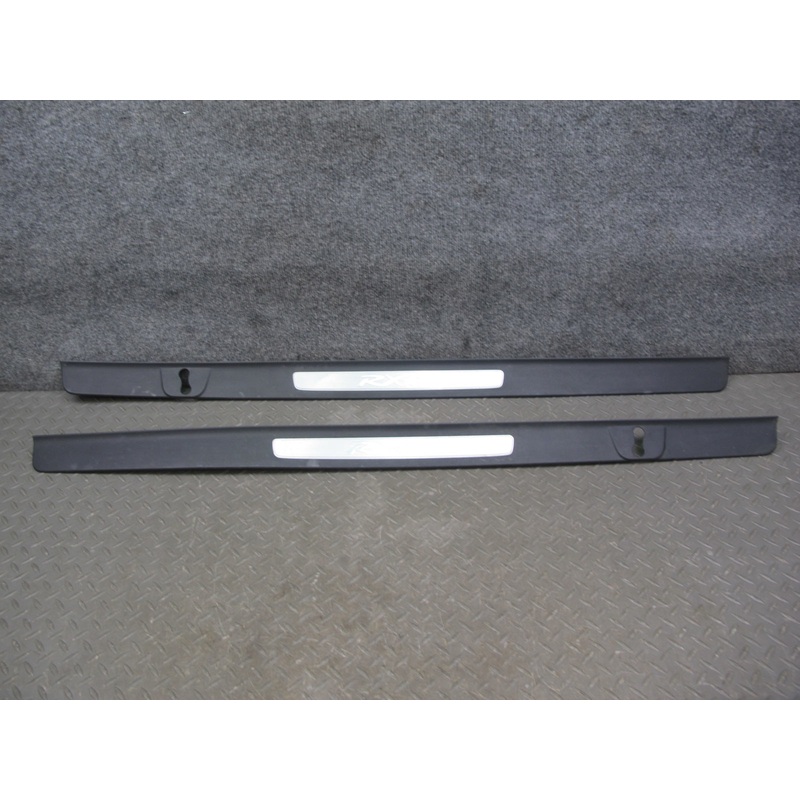 04-11 Mazda RX8 Door Sill Scuff Plate Trim Cover Left & Right Side Set Black OEM