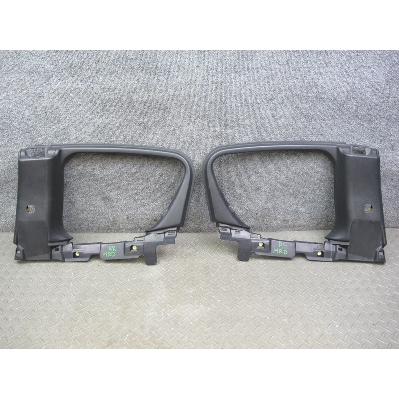 04-11 Mazda RX8 Rear Left Right Side Door Panel Window Frame Panel Set Black OEM