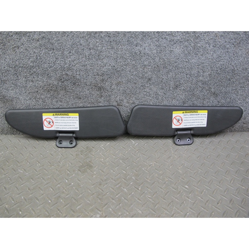 97-02 BMW E36/7 Z3 Roadster Set of 2 Front Left & Right Sun Visor Black OEM