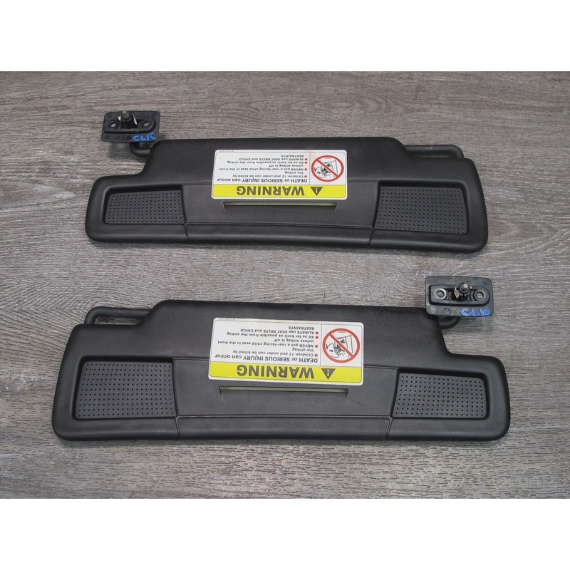05-11 Mercedes R171 Slk-class Set of 2 Front Right & Left Sun Visor Black OEM