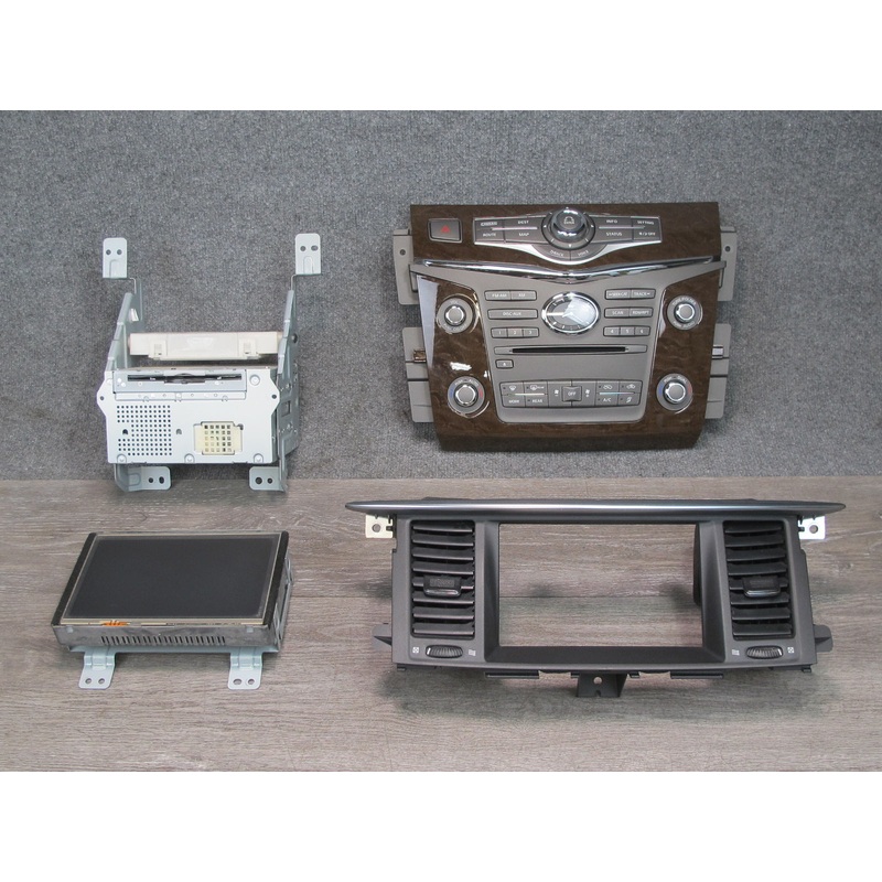 14-17 Infiniti Q56 QX80 Dash Display Radio Climate Control W/ Center Panel Set