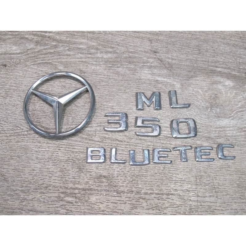 2012-2015 Mercedes W166 ML350 Bluetec Diesel Rear Trunk Emblem Logo Badge Set