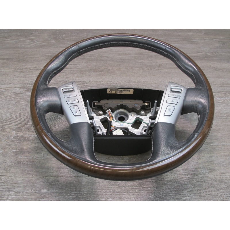 2015-2017 Infiniti QX80 Multifunction Leather Wood Steering Black