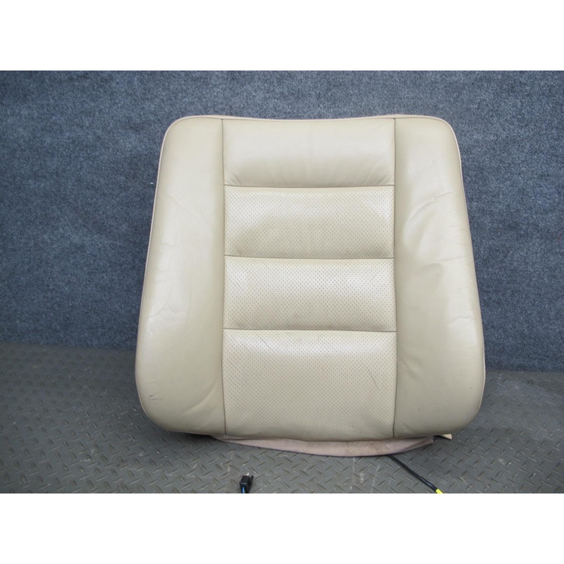 86-91 Mercedes W126 Front Right Seat Upper Backrest Leather Headrest OEM