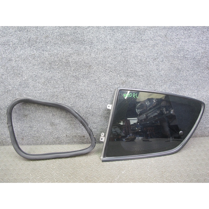 04-11 Mazda RX8 Rear Left Driver Side Door Window Glass W/ Rubber Seal OEM