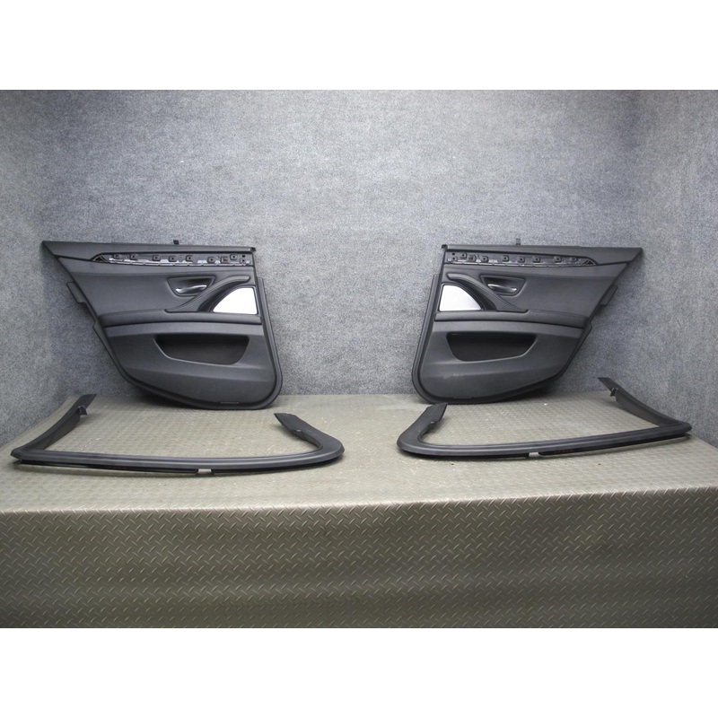 11-16 BMW F10 5-SERIES Rear Left & Right Door Interior Trim Cover Panel Set OEM