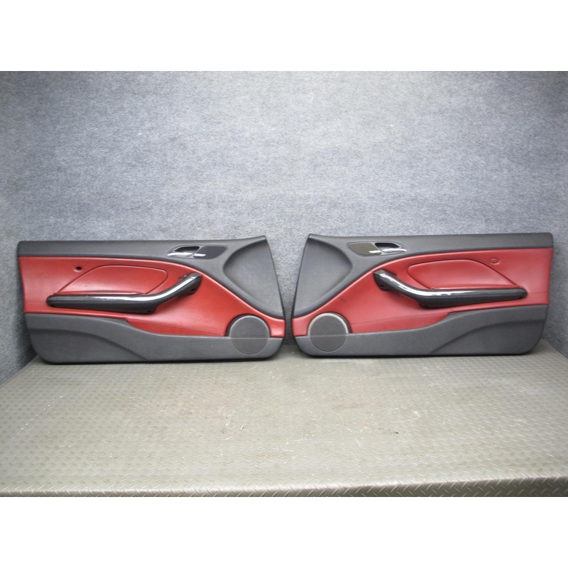 2001-2006 BMW E46 Coupe Convertible Door Interior Trim Cover Panel RED Set of 2