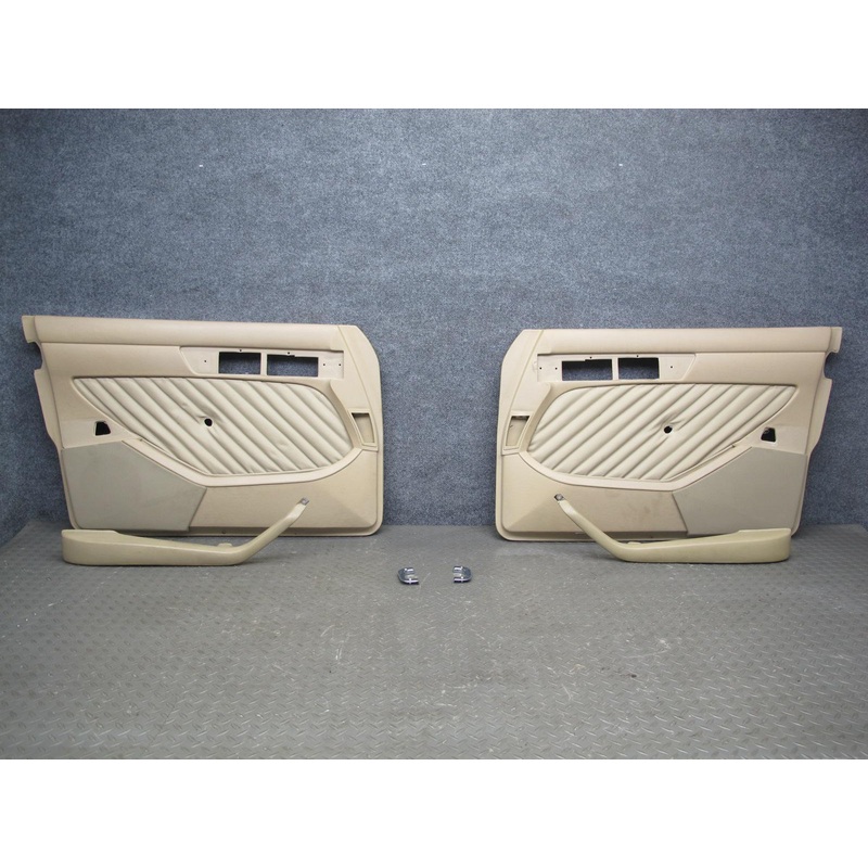 86-91 Mercedes W126 Set of 2 Front Left & Right Door Interior Trim Panel OEM