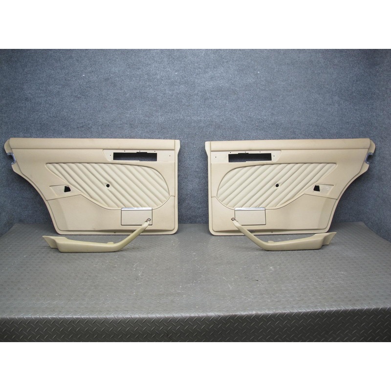86-91 Mercedes W126 Set of 2 Rear Left & Right Door Interior Trim Panel OEM
