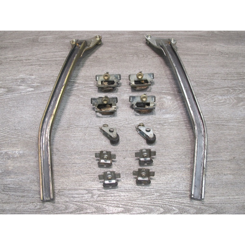 86-92 Toyota Supra MK3 Left & Right Door Window Guide Rail w Hardware Set OEM