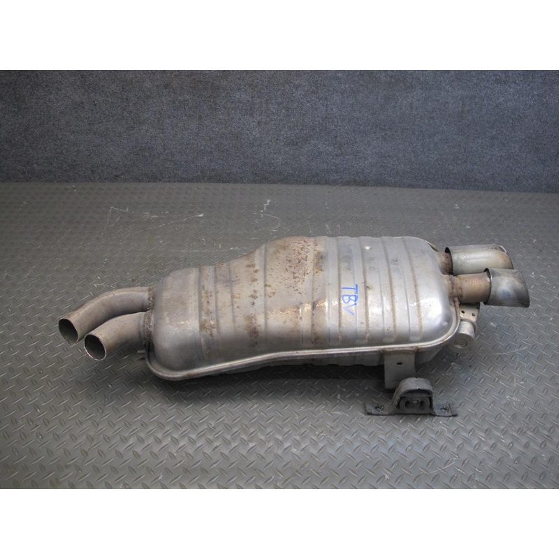 04-06 BMW E46 330Ci M54 Convertible Rear Exhaust Muffler w Tips OEM
