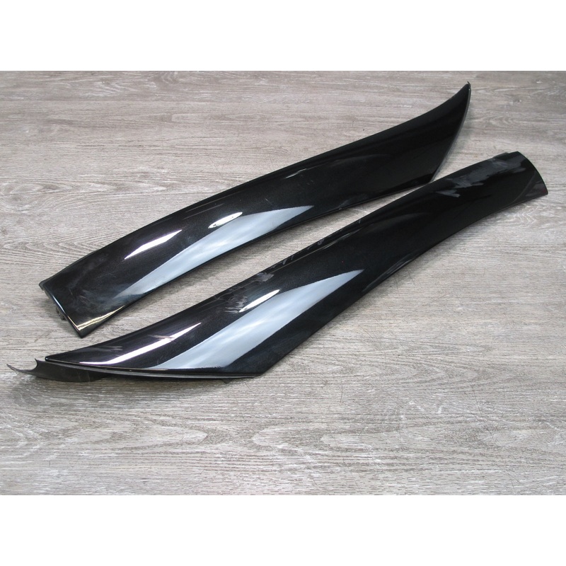 05-11 Mercedes R171 Set of 2 Windshield Exterior A Pillar Trim Cover Black OEM