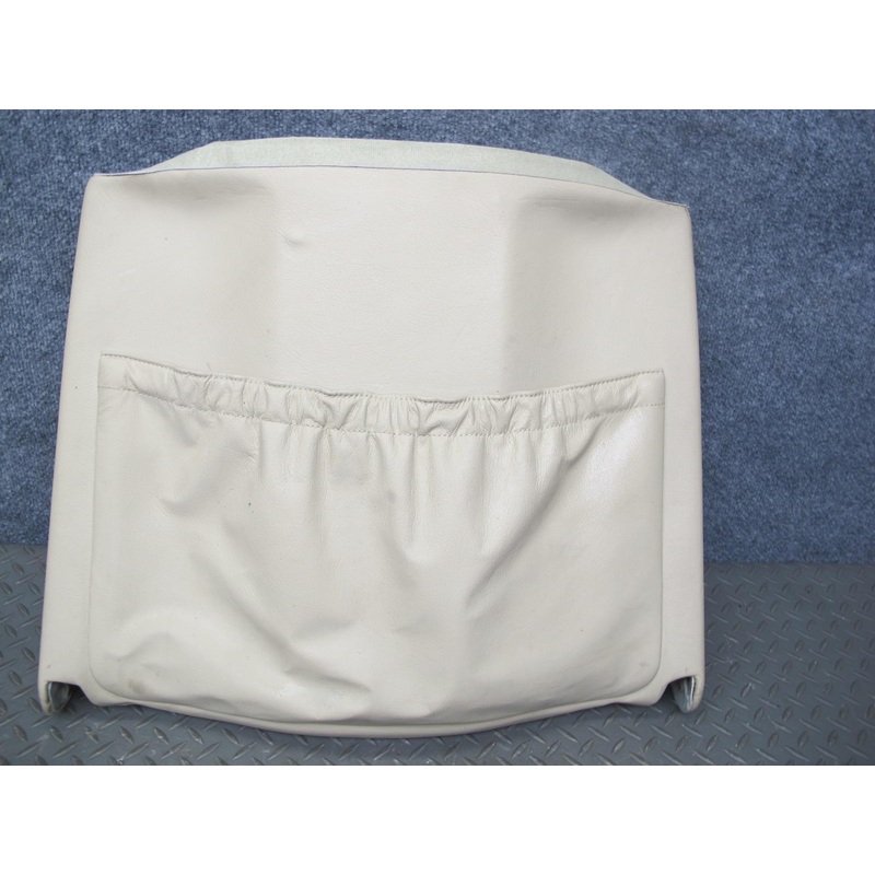 86-91 Mercedes W126 Front Left Driver Seat Back Trim Cover Panel Beige OEM