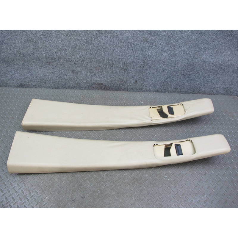 86-91 Mercedes W126 Set of 2 Center Interior B Pillar Upper Trim Panel OEM