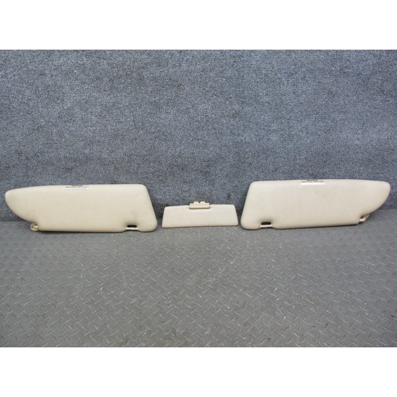 86-91 Mercedes W126 Set of 3 Front Left Center Right Sun Visor OEM