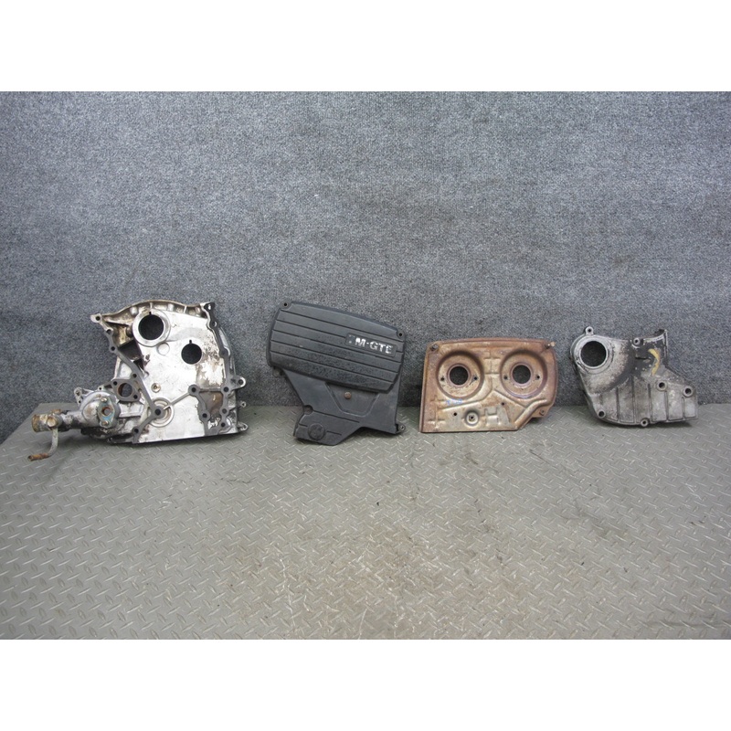 89-92 Toyota Supra MK3 7MGTE Set of 4 Engine Lower & Upper Timing Belt Cover OEM