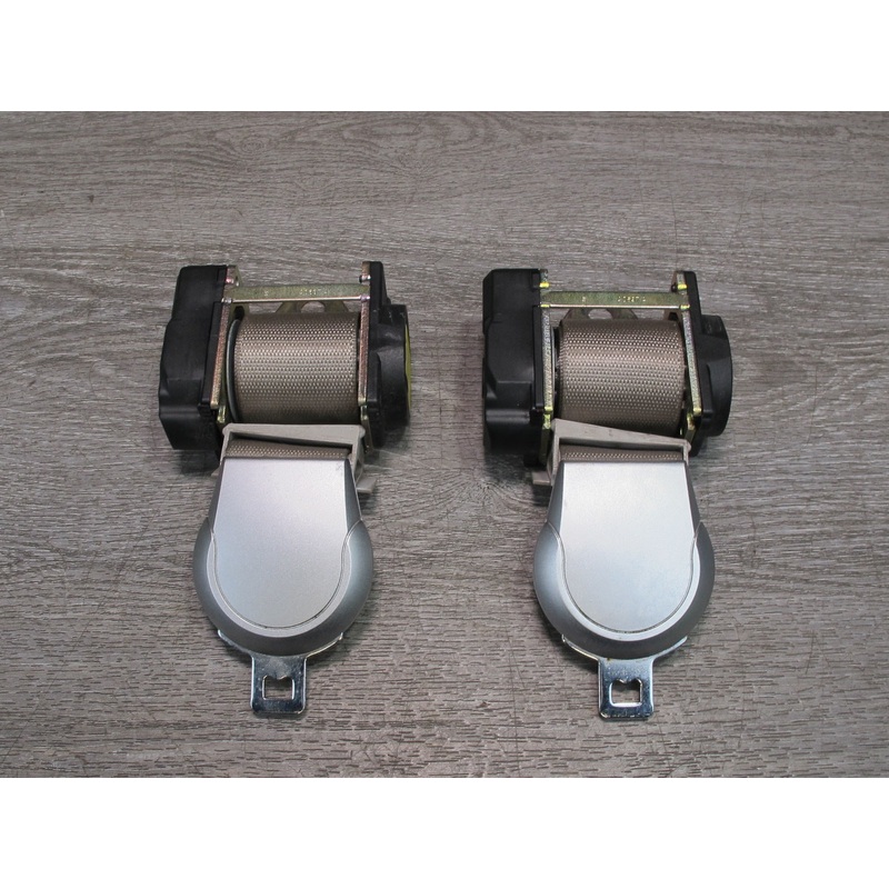03-08 MERCEDES R230 SL500 REAR LEFT & RIGHT SIDE LUGGAGE SEATBELT RETRACTOR SET OEM