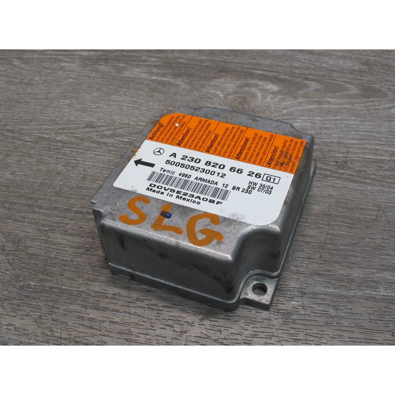 03-08 MERCEDES R230 SL500 SRS AIRBAG CONTROL MODULE UNIT 2308206626 OEM
