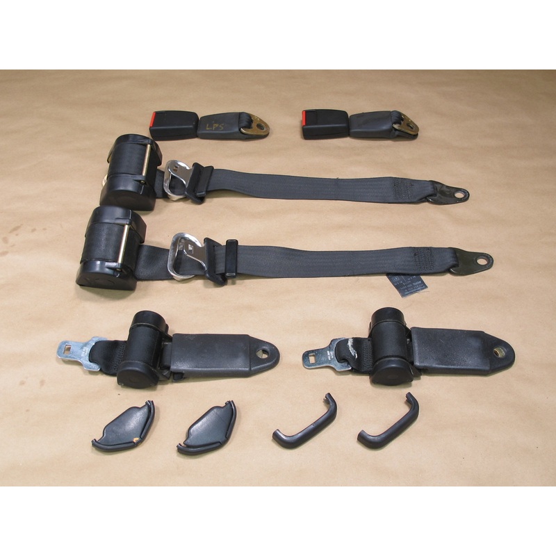 84-89 PORSCHE 944 FRONT REAR LEFT & RIGHT SIDE SEATBELT RETRACTOR W/ BUCKLE SET OEM