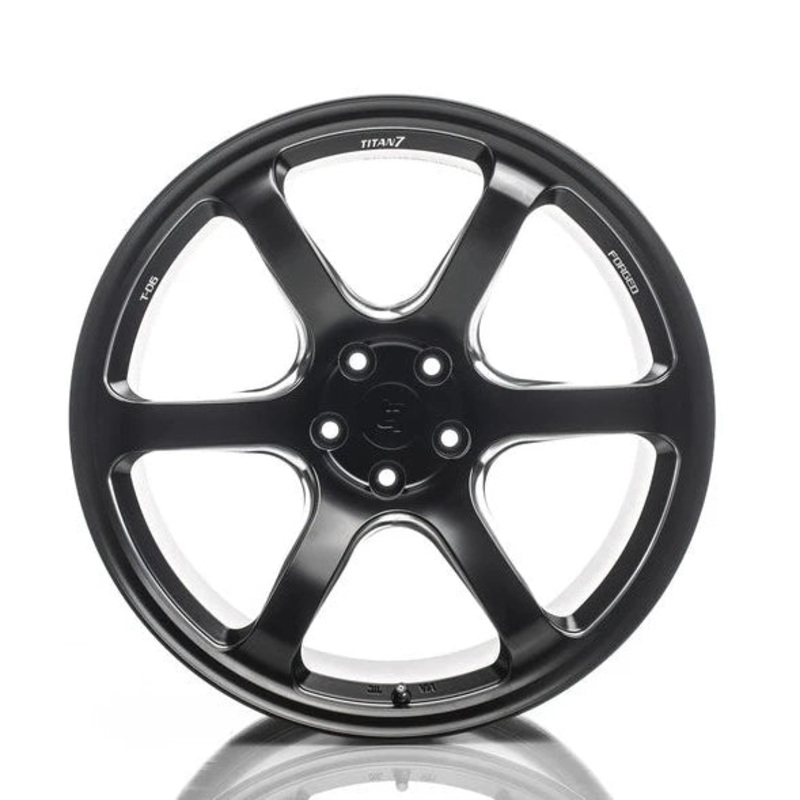 Titan 7 Forged Aluminium Wheel - T-D6e 19x9.5 5x120 ET 27 CB 64.1 in Machine Black