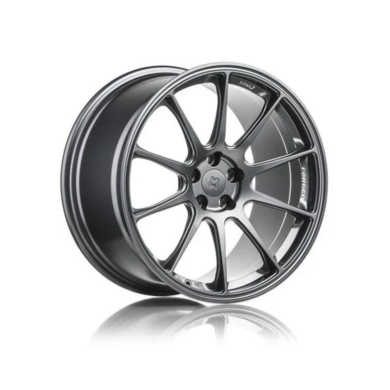 Titan 7 Forged Aluminium Wheel - T-R10 18x9.5 5x120 ET 22 CB 72.56 in Satin Titanium