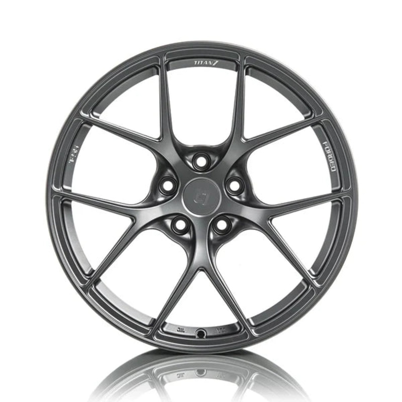 Titan 7 Forged Aluminium Wheel - T-S5 17x9.5 5x120 ET 35 CB 72.56 in Satin Titanium
