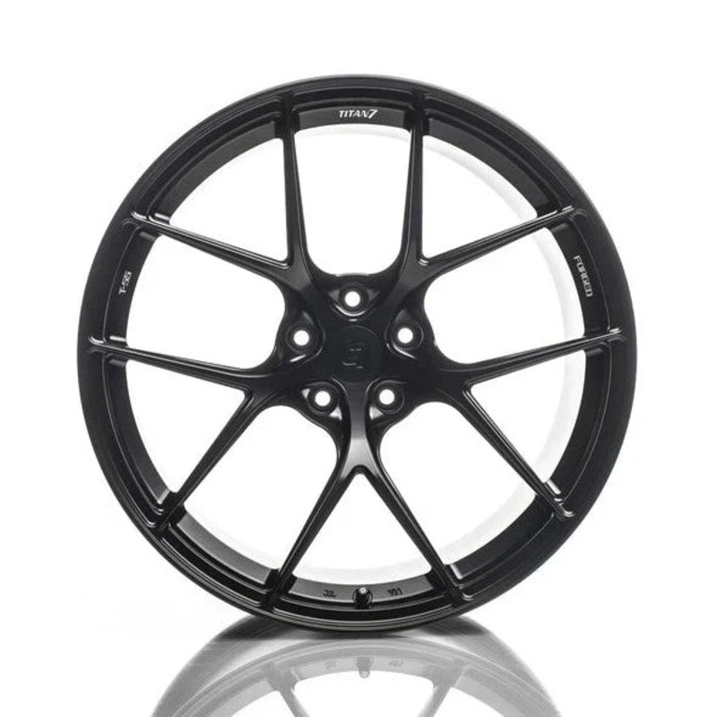 Titan 7 Forged Aluminium Wheel - T-S5 18x10.5 5x120 ET 25 CB 72.56 in Machine Black