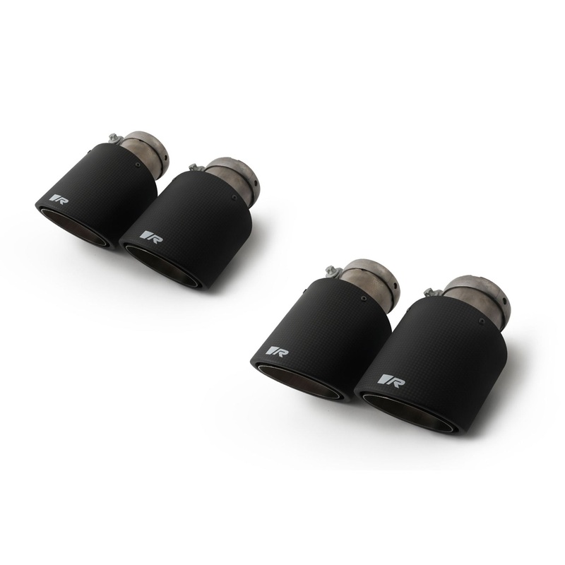 Remus 0046 70CSRX x2 tail pipe set L/R each 2 Carbon tail pipes  102 mm angled, Titanium internals, with adjustable spherical clamp connection