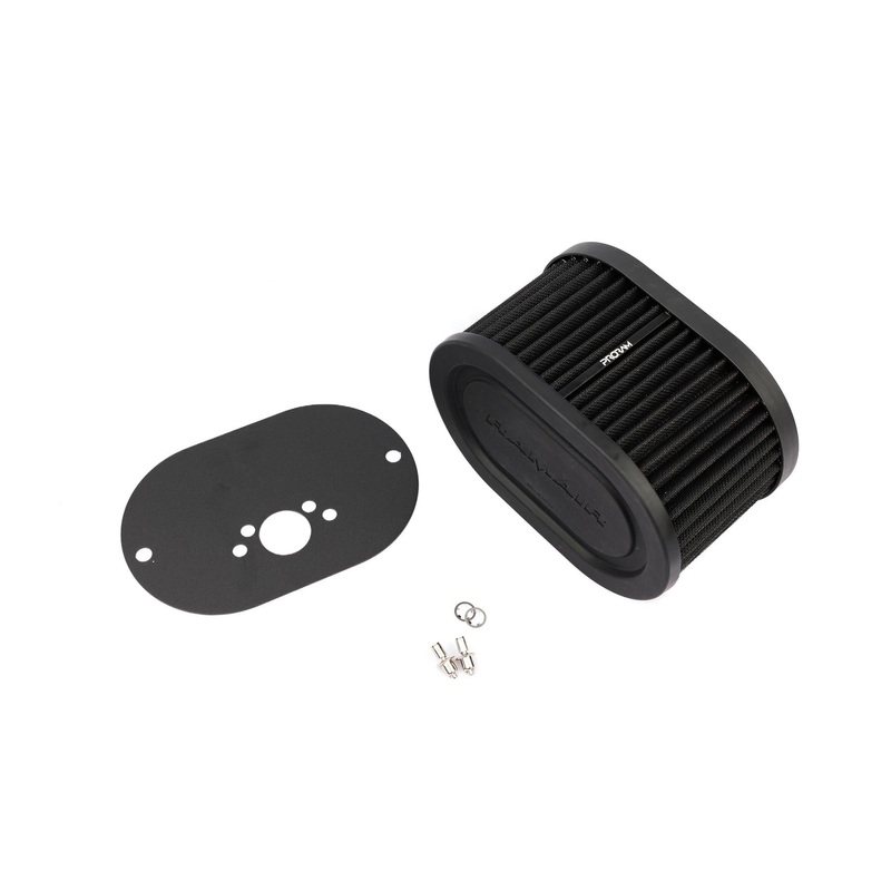 Ramair Pleated Carb Air Filter Baseplate to fit SU HS2 1.25in (32mm Mini Offset) 100mm