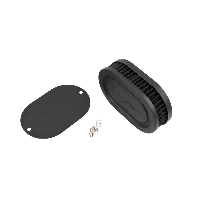 Ramair Pleated Carb Intake Air Filter MultiFit Blank Plate 25mm Int Height