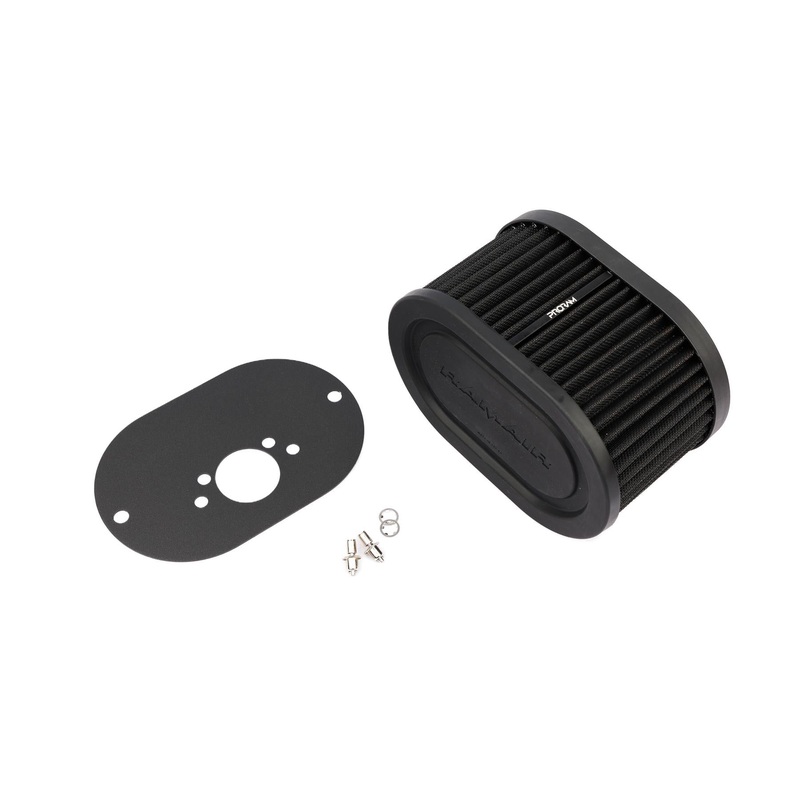 Ramair Pleated Carburettor Intake Air Filter Baseplate to fit SU HS6 Mini Offset 100mm