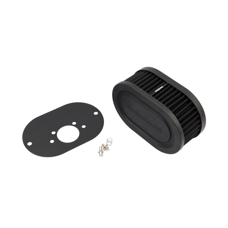 Ramair Pleated Carburettor Intake Air Filter Baseplate to fit SU HS6 (Mini Offset) 65mm