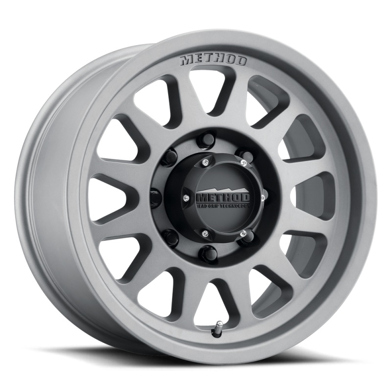 Method MR704 HD 17x9 18mm Offset 8x6.5 130.81mm CB Titanium Wheel