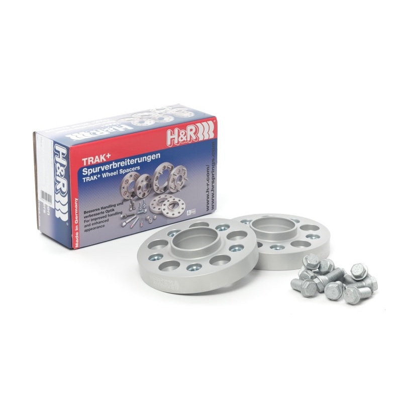 H&R Trak+ 40mm DRA Wheel Spacers - Bolt Pattern 5/112 Center Bore 66.5 Stud Thread 14x1.5 - Black