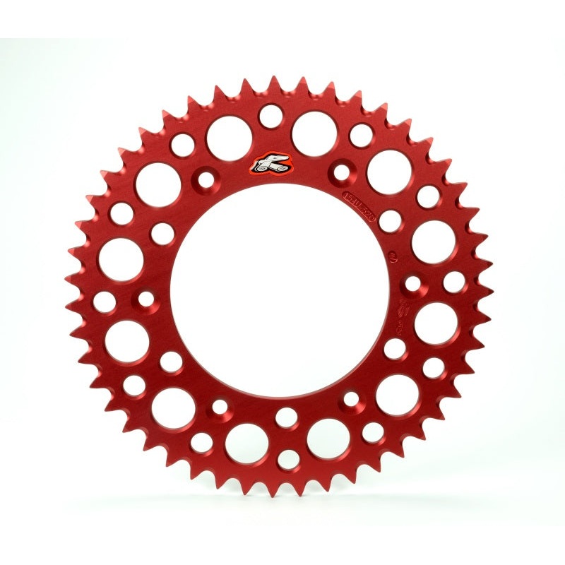 Renthal 96-02 Honda CR80RB Rear Grooved Sprocket - Red 420-55P Teeth