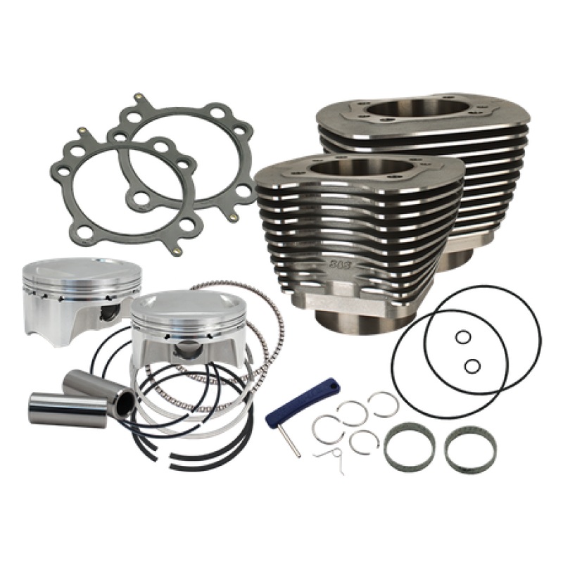 S&S Cycle 07-17 BT 107in Bolt-In Big Bore Kit - Wrinkle Black