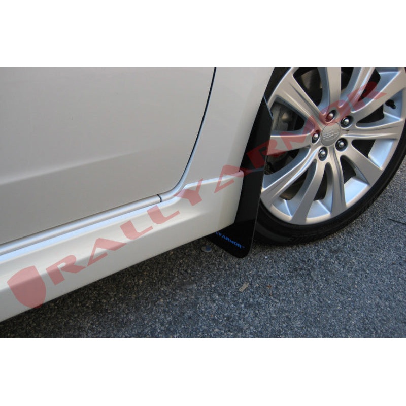 Rally Armor 08-10 Subaru WRX / 08-11 Impreza 2.5i (Hatch/Sedan) Black UR Mud Flap w/Blue Logo