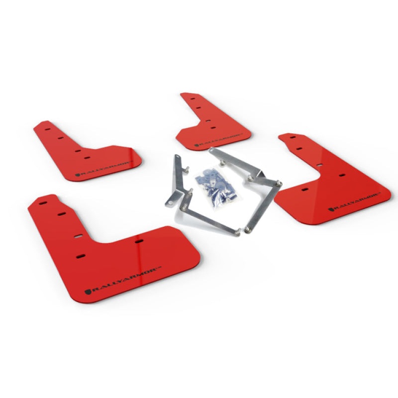 Rally Armor 17-21 Honda Civic Sport/Sport Touring Red UR Mud Flap w/Black Logo