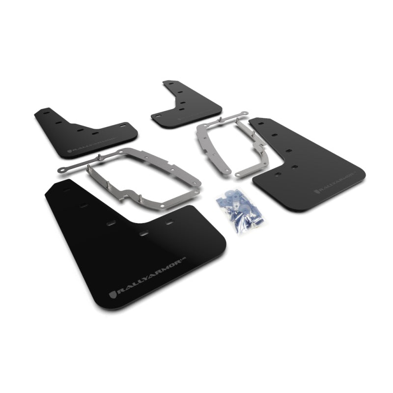 Rally Armor 17-23 Tesla Model 3 Black UR Mud Flap w/Dark Grey Logo