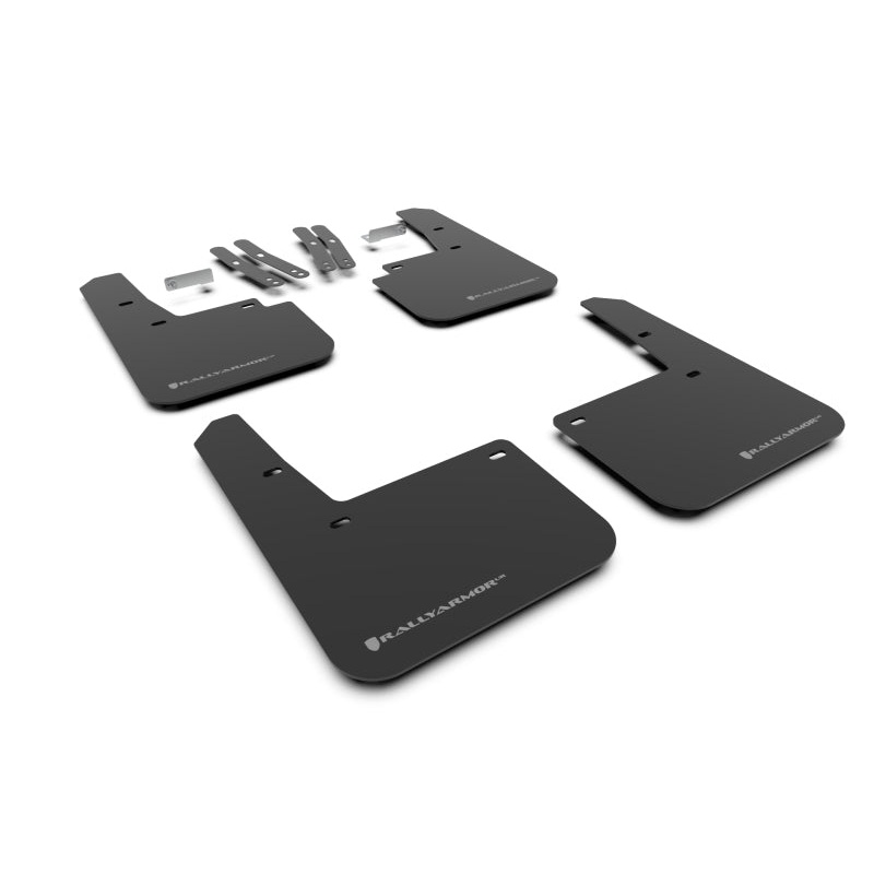 Rally Armor 18-23 Hyundai Kona Black UR Mud Flap w/Grey Logo