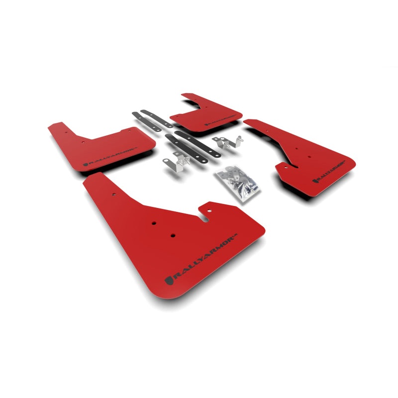 Rally Armor 18-24 Toyota Corolla Hatchback Red UR Mud Flap Black Logo