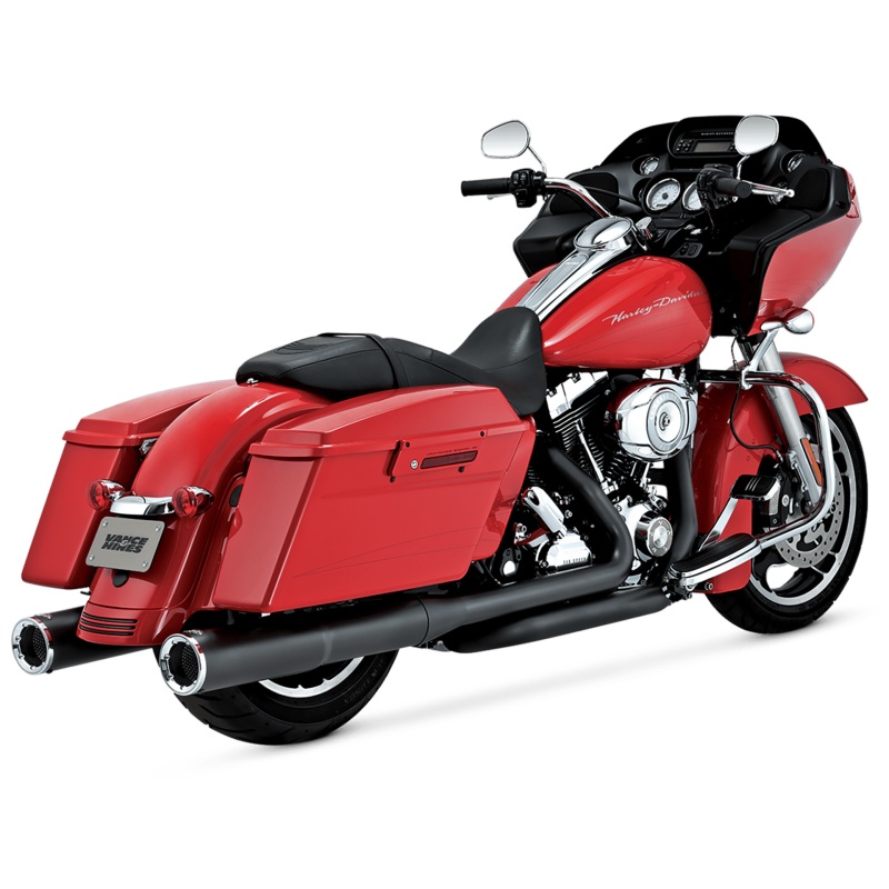 Vance & Hines HD Dresser 17-22 Hi-Output S/O Black Slip-On Exhaust