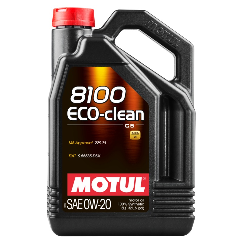 Motul 5L Synthetic Engine Oil 8100 0W20 Eco-Clean