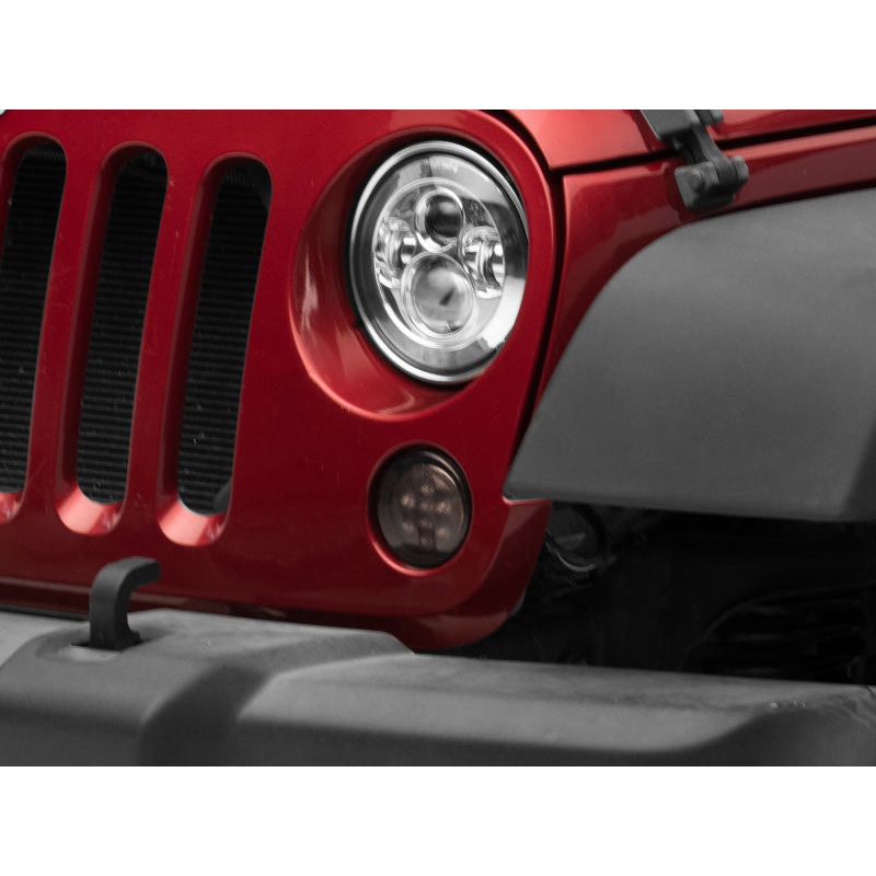 Raxiom 07-18 Jeep Wrangler JK Axial Series LED Amber Turn Signals (Smoked)