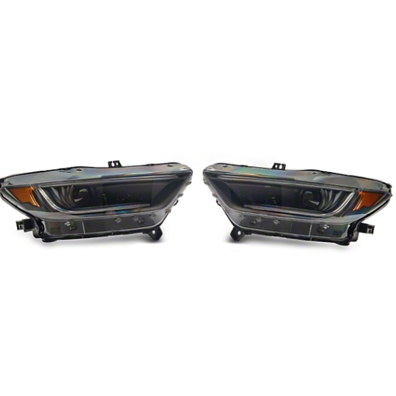 Raxiom 15-17 Ford Mustang 18-20 Mustang GT350 Left Headlight- Blk Housing (Smoked Lens) Box 1 of 2