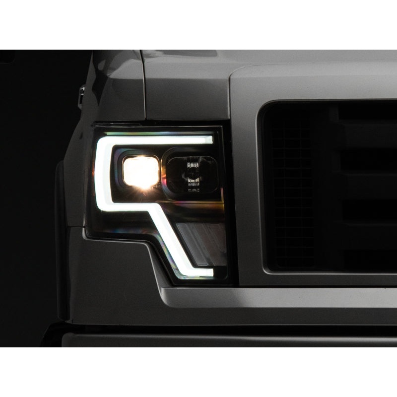 Raxiom 09-14 Ford F-150 G4 Projector Headlights- Black Housing (Clear Lens)
