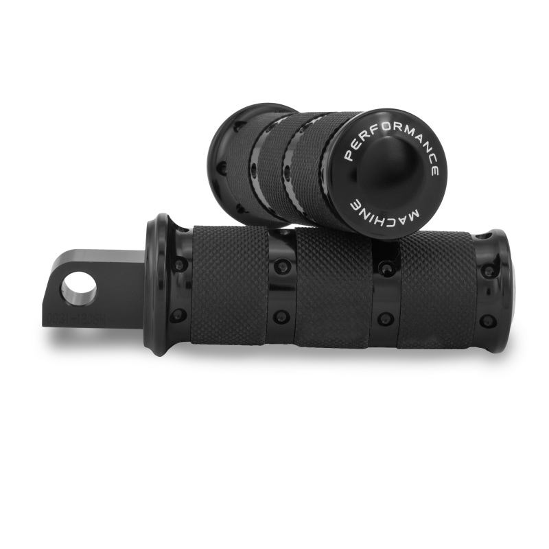 Performance Machine Footpegs XLS - Black Ano