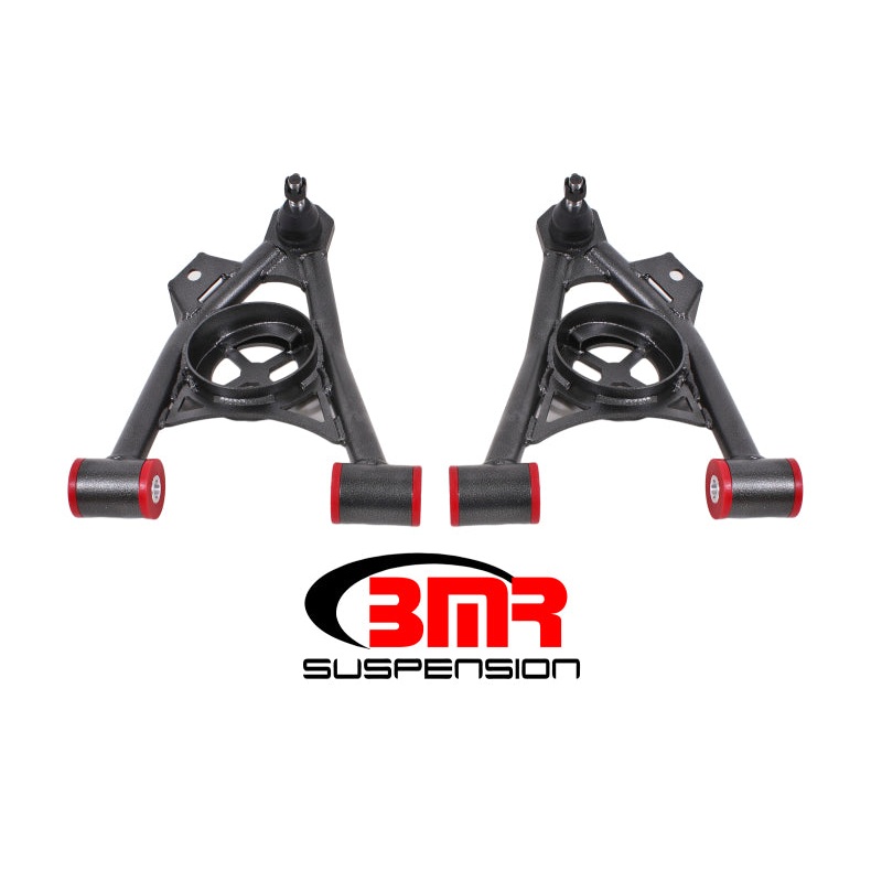 BMR 94-04 Ford Mustang Non-Adj. A-Arms Lower (Poly) w/ Spring Pocket - Black Hammertone