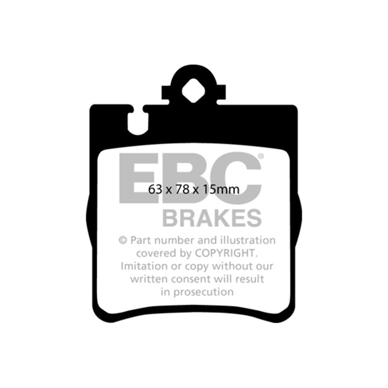 EBC 03 Mercedes-Benz C230 (W203) 2.3 Sport Yellowstuff Rear Brake Pads