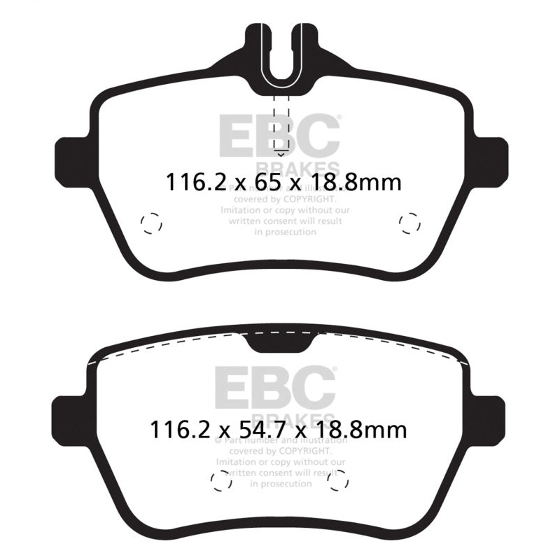 EBC 14+ Mercedes-Benz S550 4.7 Twin Turbo Yellowstuff Rear Brake Pads